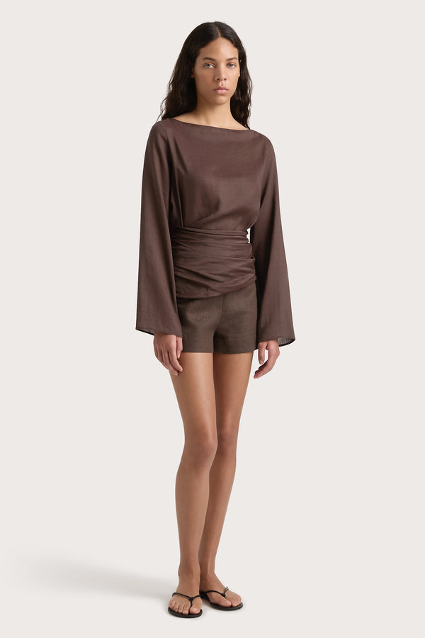 Faithfull The Brand Adelia Top Bistre - Final Sale
