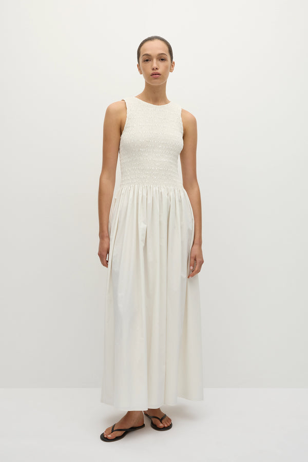 faithfull the brand Alena Maxi Dress White