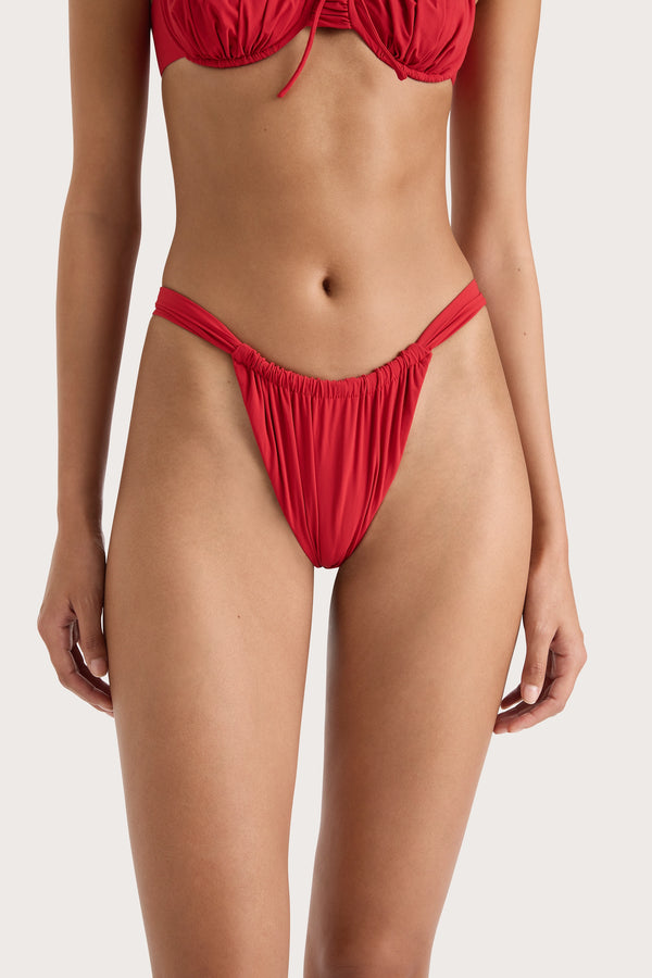 Faithfull The Brand Andez Bikini Bottom Red