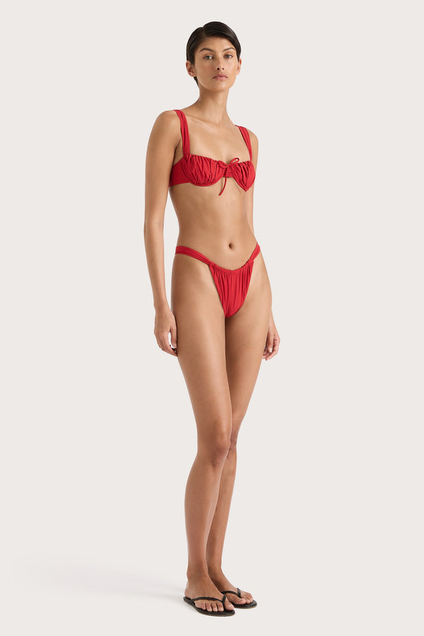 Faithfull The Brand Andez Bikini Bottom Red