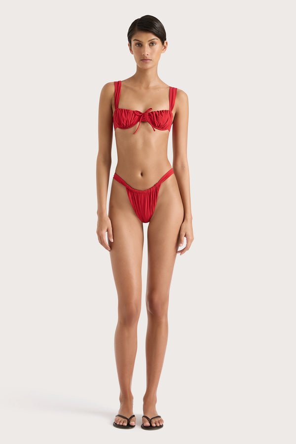 faithfull the brand Andez Bikini Bottom Red