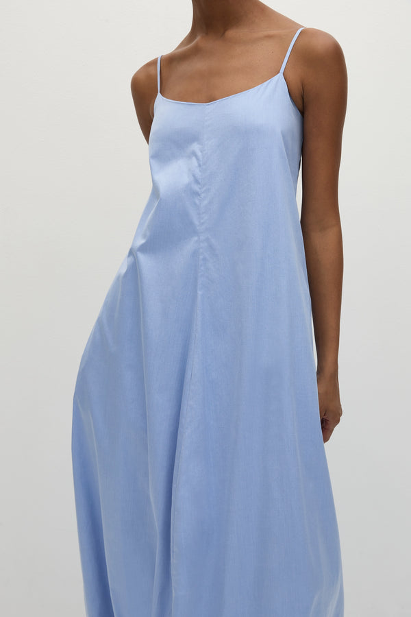 Faithfull The Brand Aniela Maxi Dress Soft Blue