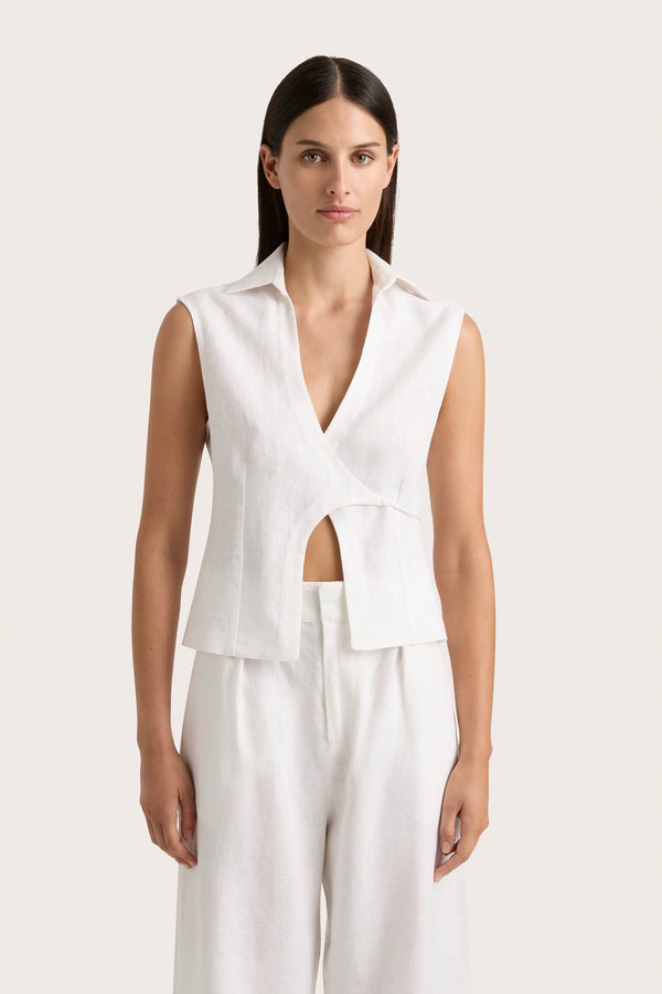 Faithfull The Brand Antibes Shirt White - Final Sale