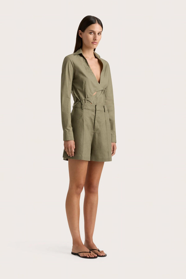 Faithfull The Brand Antibes Short Khaki - Final Sale