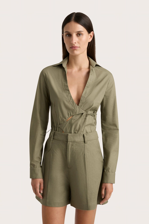 Faithfull The Brand Antibes Short Khaki - Final Sale