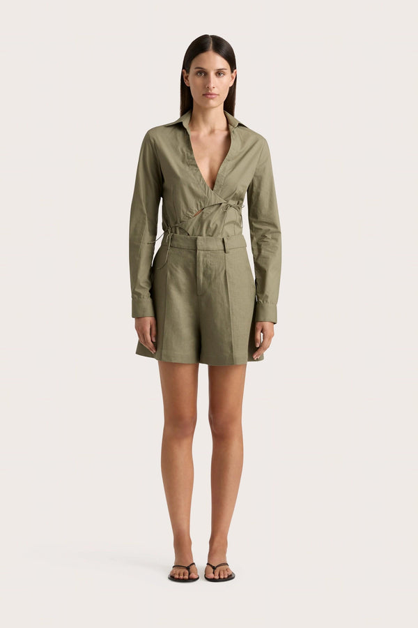 faithfull the brand Antibes Short Khaki - Final Sale