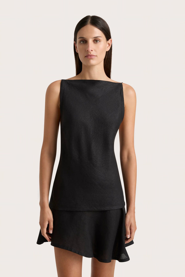 Faithfull The Brand Antibes Top Black - Final Sale