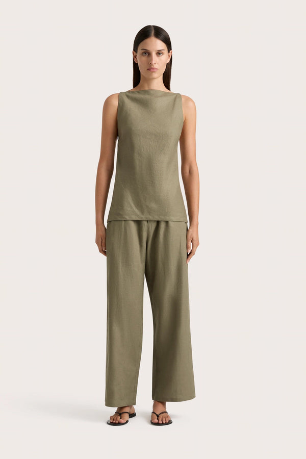 faithfull the brand Antibes Top Khaki - Final Sale