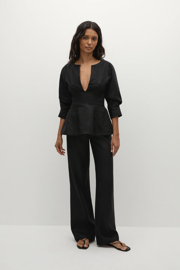 faithfull the brand Asha Top Black