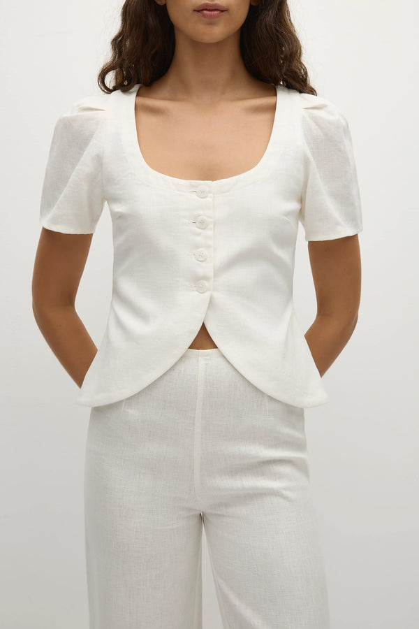 Faithfull The Brand Audrey Vest White