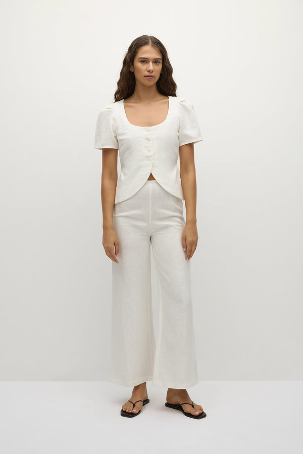 faithfull the brand Audrey Vest White