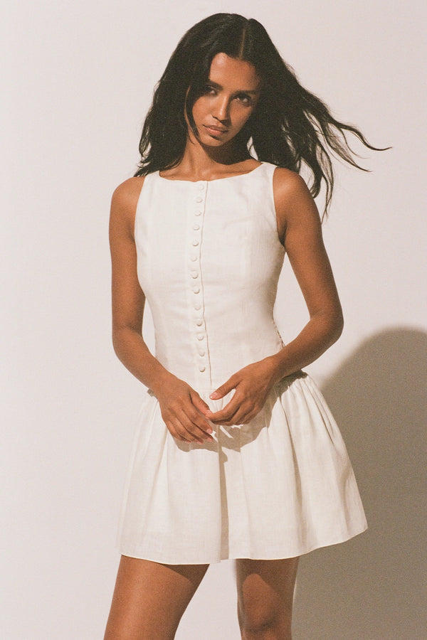 Faithfull The Brand Blair Mini Dress White