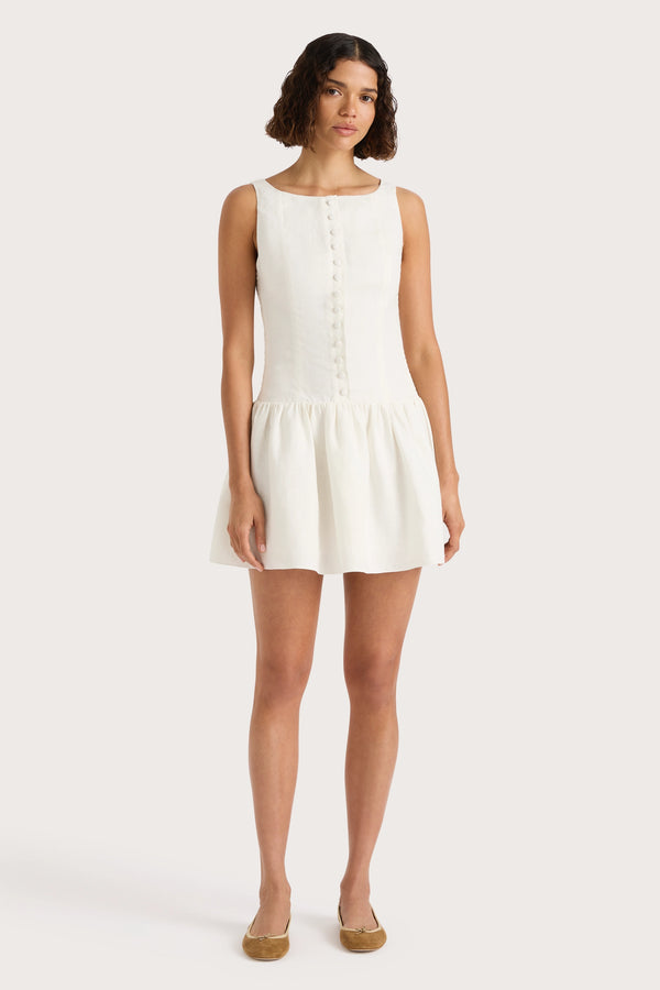 Faithfull The Brand Blair Mini Dress White