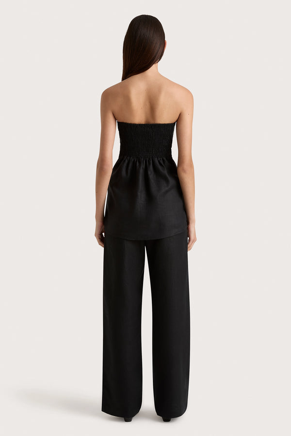 Faithfull The Brand Boe Tunic Top Black - Final Sale