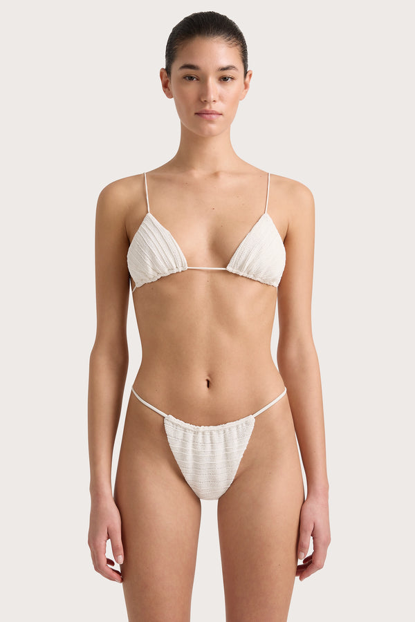 Faithfull The Brand Brita Bikini Bottom White