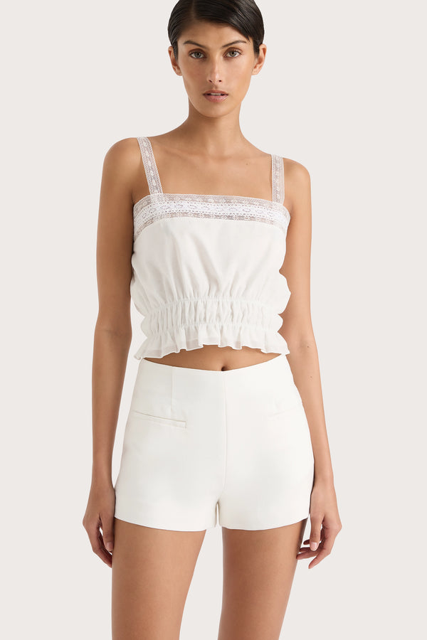 faithfull the brand Camille Top White