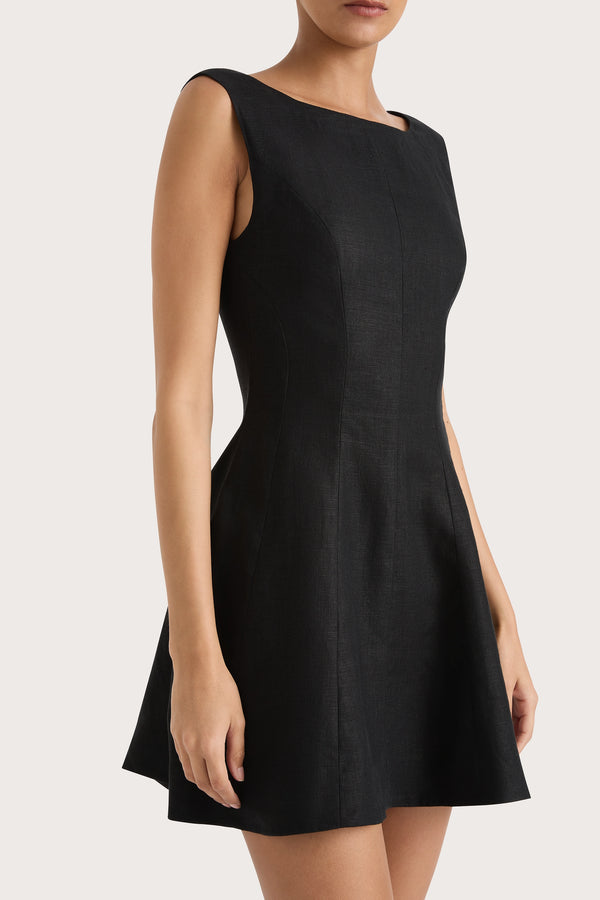 Faithfull The Brand Cerise Mini Dress Black