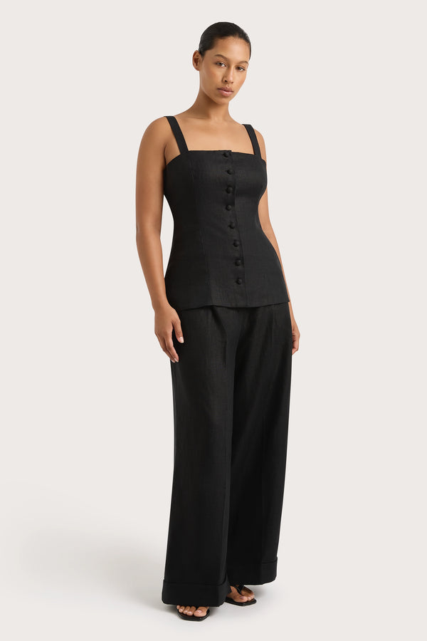 Faithfull The Brand Clove Trouser Black - Final Sale