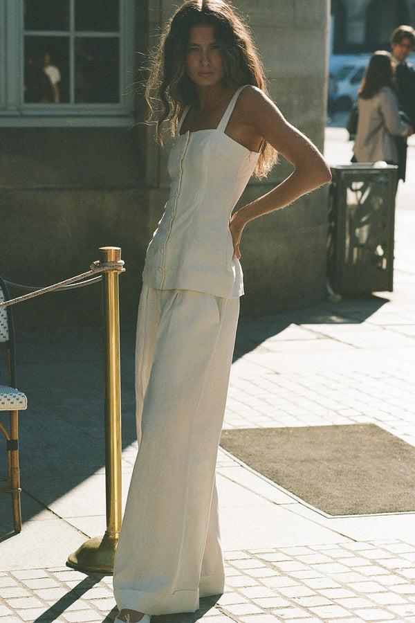 Faithfull The Brand Clove Trouser White - Final Sale