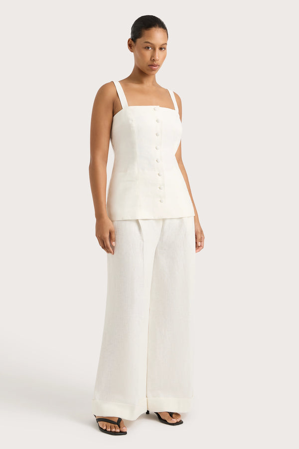 Faithfull The Brand Clove Trouser White - Final Sale