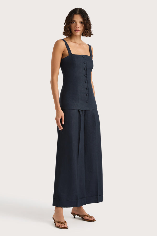 Faithfull The Brand Corbiere Vest Navy - Final Sale