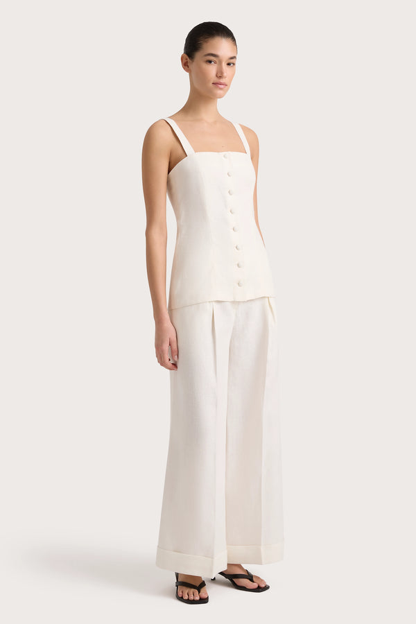 Faithfull The Brand Corbiere Vest White - Final Sale