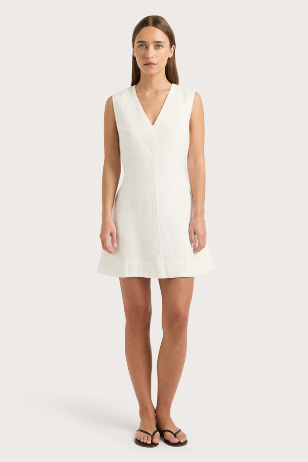 faithfull the brand Daiane Mini Dress White