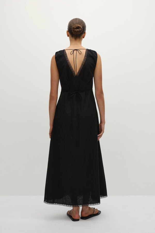 Faithfull The Brand Denise Maxi Dress Black