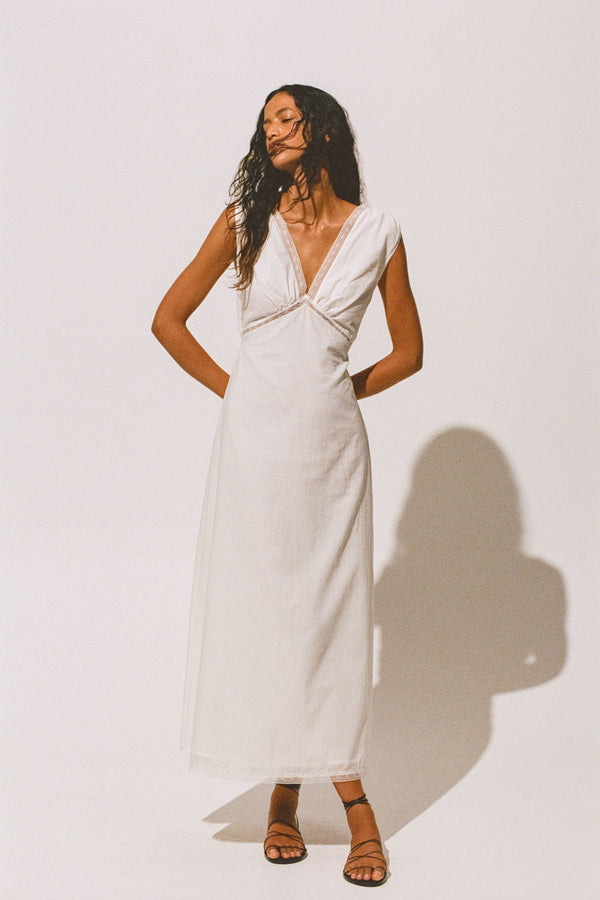Faithfull The Brand Denise Maxi Dress White
