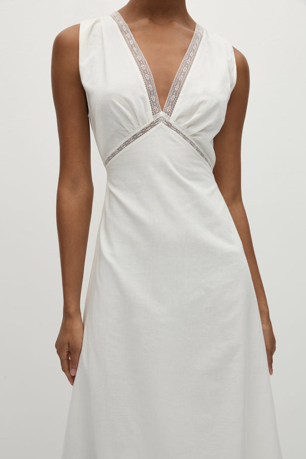 Faithfull The Brand Denise Maxi Dress White