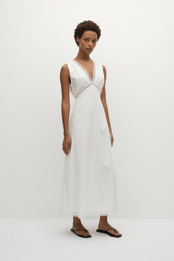 Faithfull The Brand Denise Maxi Dress White