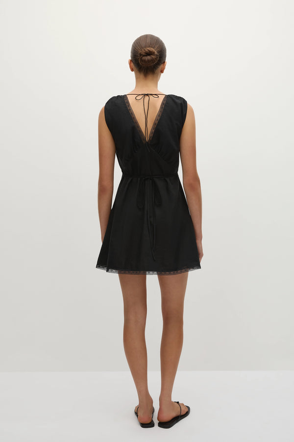 Faithfull The Brand Denise Mini Dress Black