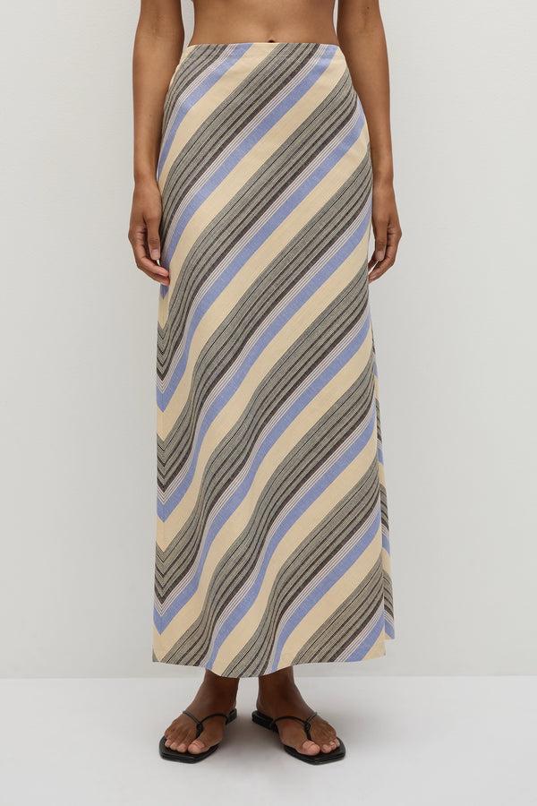 Faithfull The Brand Elise Skirt Marine Stripe