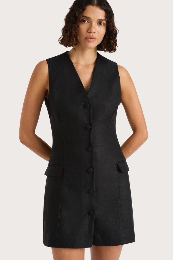 Faithfull The Brand Eloise Mini Dress Black