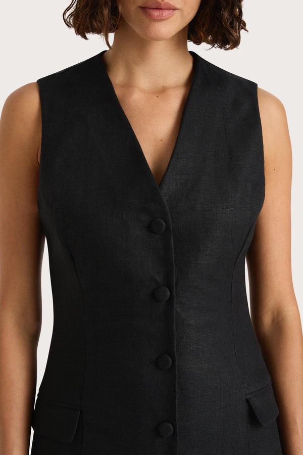 Faithfull The Brand Eloise Mini Dress Black