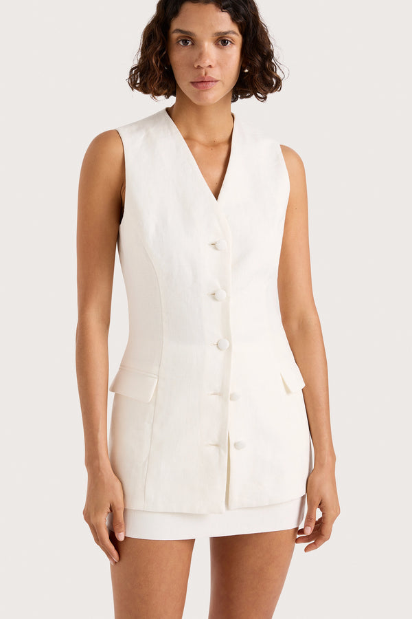 Faithfull The Brand Eloise Vest White