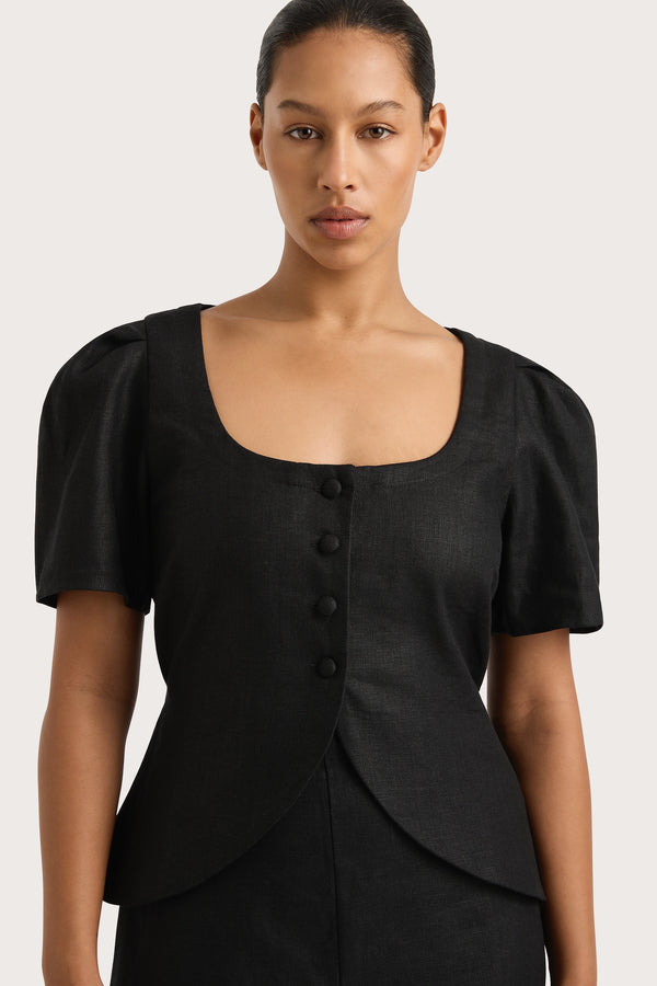 Faithfull The Brand Emma Vest Black - Final Sale