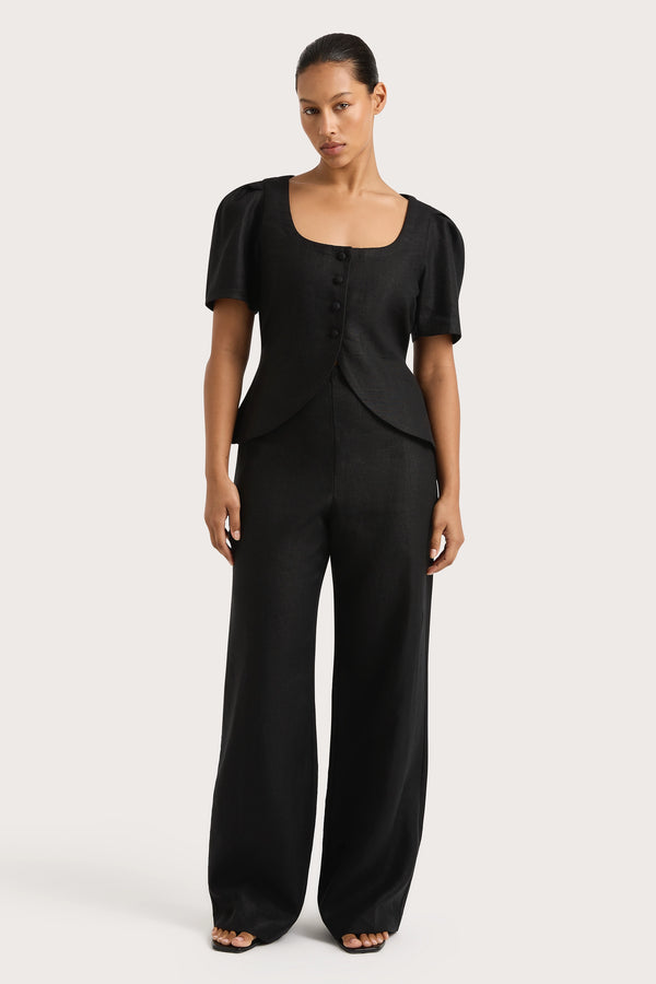 faithfull the brand Emma Vest Black - Final Sale