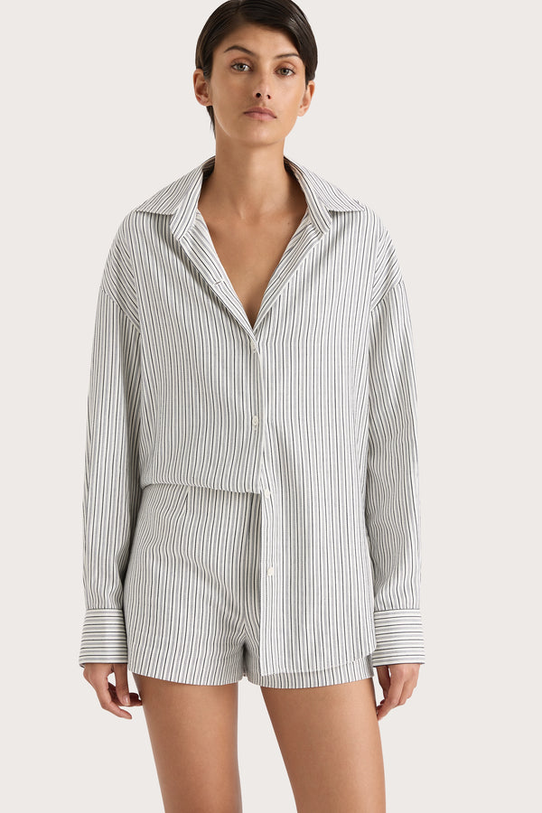 Faithfull The Brand En Vau Shirt Navy Stripe