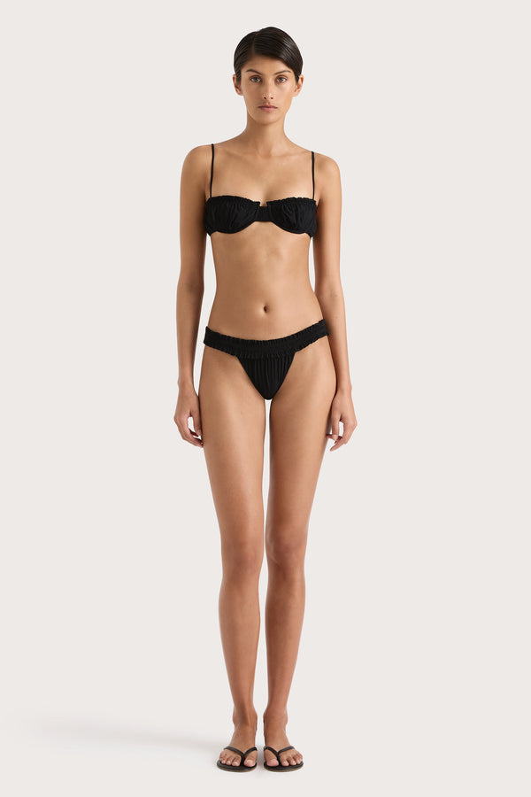faithfull the brand Esterel Bikini Bottom Black
