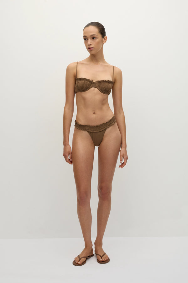faithfull the brand Esterel Bikini Bottom Clay