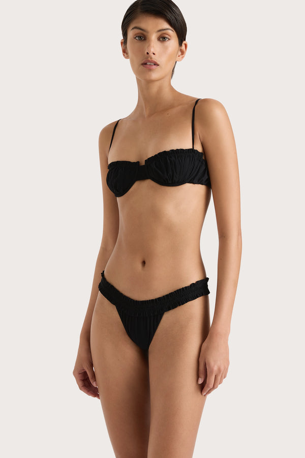 Faithfull The Brand Esterel Bikini Top Black