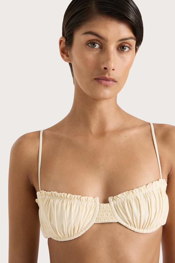 Faithfull The Brand Esterel Bikini Top Butter