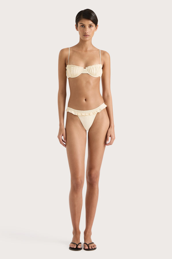 faithfull the brand Esterel Bikini Top Butter