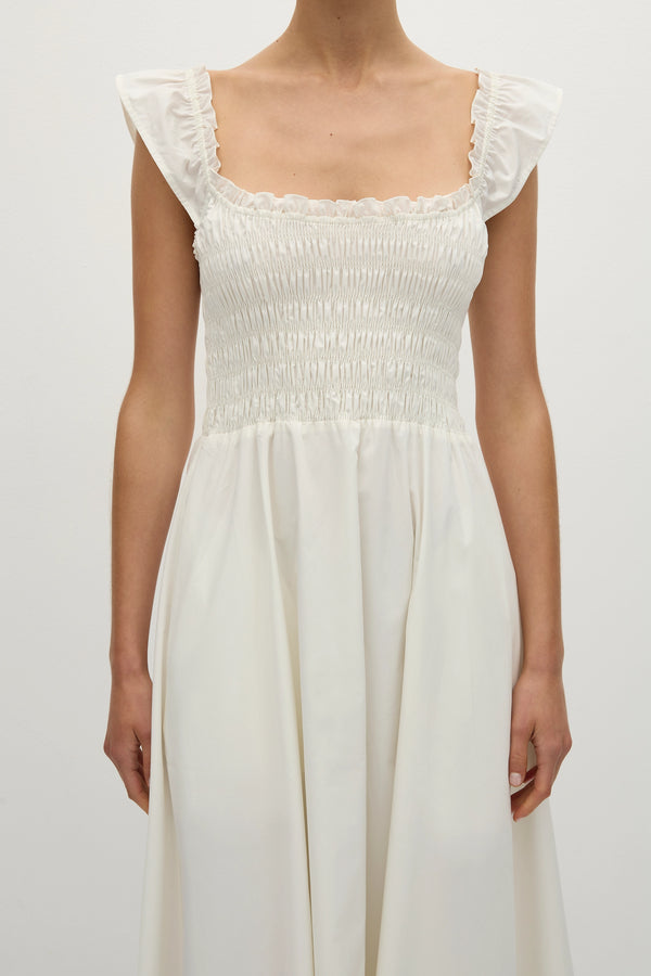 Faithfull The Brand Eudora Midi Dress White