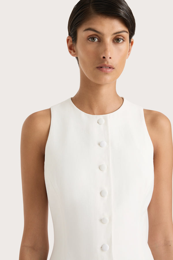 Faithfull The Brand Eveline Mini Dress White