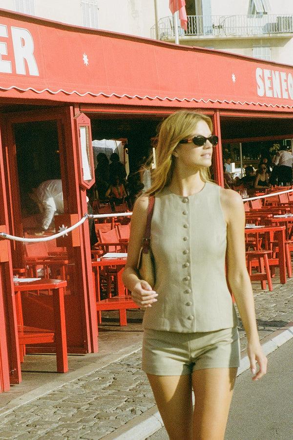 Faithfull The Brand Eveline Vest Caramel