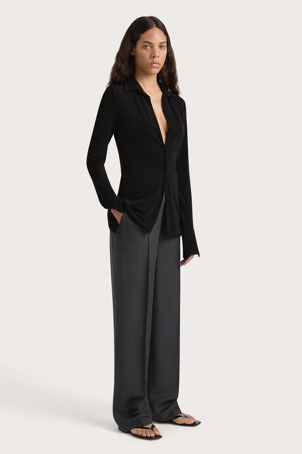 Faithfull The Brand Eze Shirt Black - Final Sale