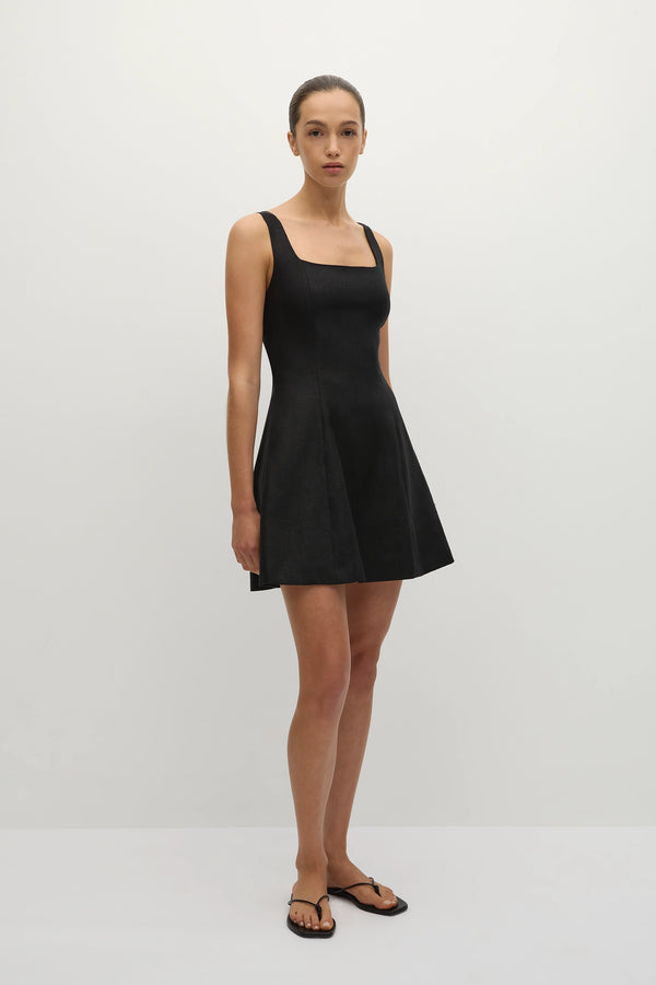 Faithfull The Brand Felice Mini Dress Black