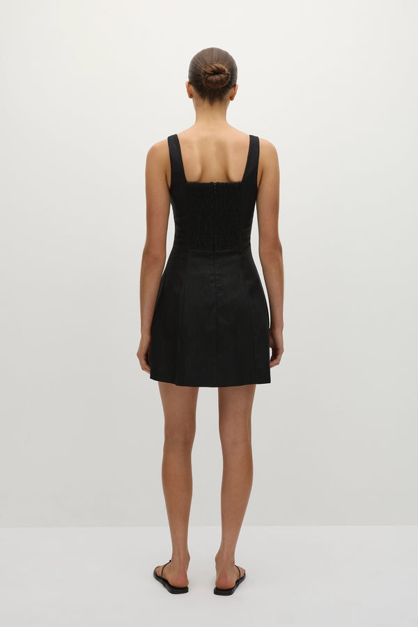 Faithfull The Brand Felice Mini Dress Black